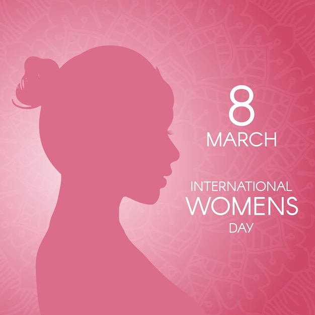 Fondo elegante de color rosa para el Día Internacional de la Mujer
