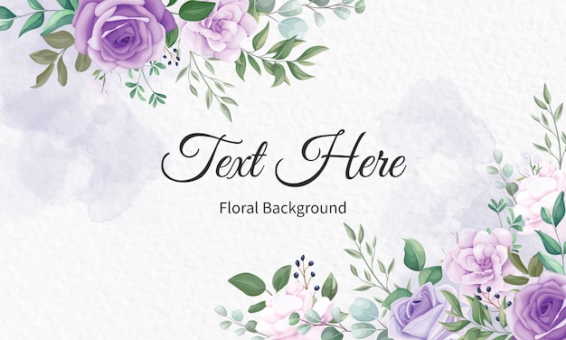 Fondo elegante marco floral con hermosas flores