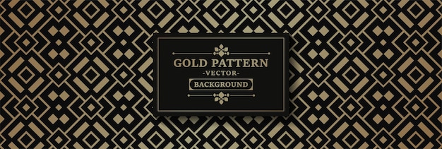 Fondo elegante patrón geométrico oscuro y dorado
