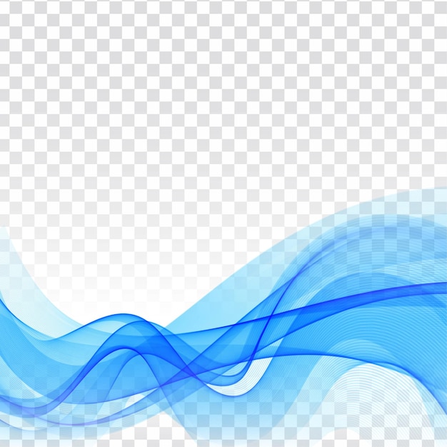 Fondo elegante transparente de la onda azul de vector