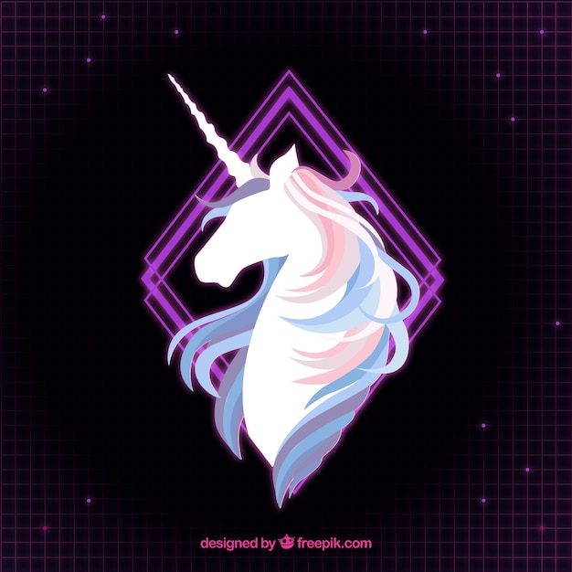 Fondo elegante de unicornio y rombo morado