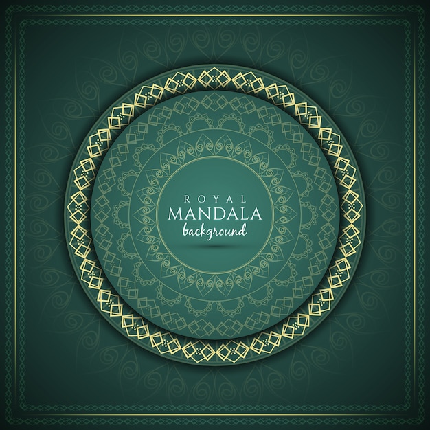 Fondo elegante verde de mandala