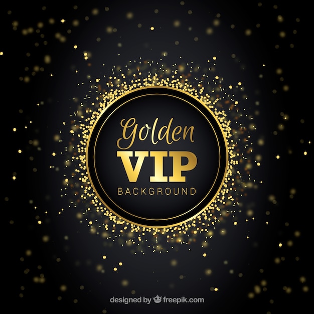 Fondo elegante vip con efecto bokeh dorado
