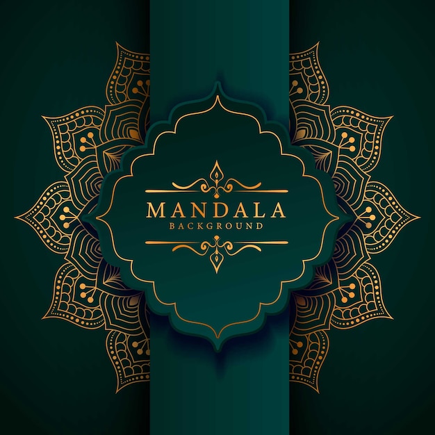 Fondo de elemento étnico decorativo de Mandala de lujo
