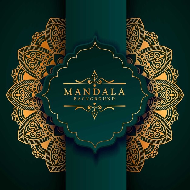 Fondo de elemento étnico decorativo Mandala de lujo
