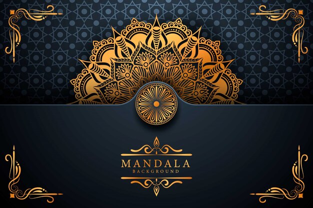 Fondo de elemento étnico decorativo mandala de lujo