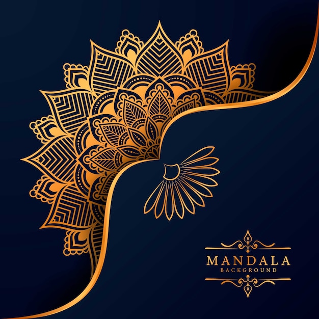 Fondo de elemento étnico decorativo de Mandala de lujo
