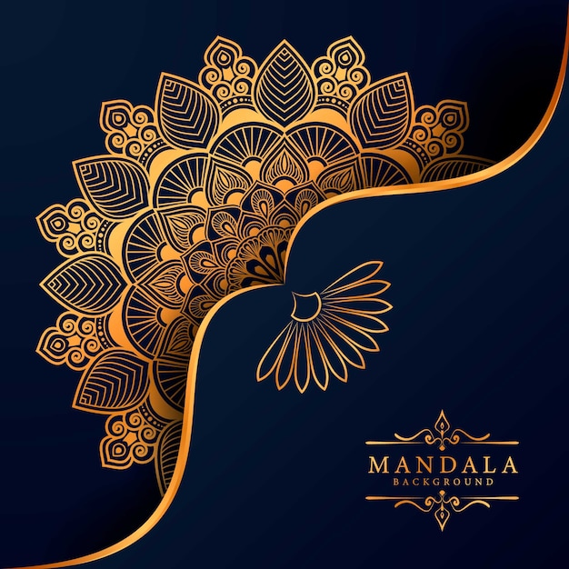 Fondo de elemento étnico decorativo de Mandala de lujo