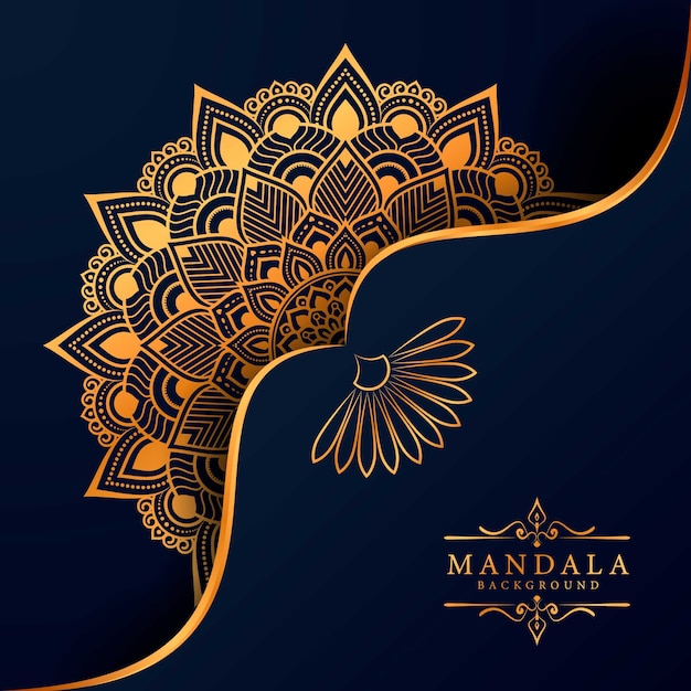 Fondo de elemento étnico decorativo de Mandala de lujo