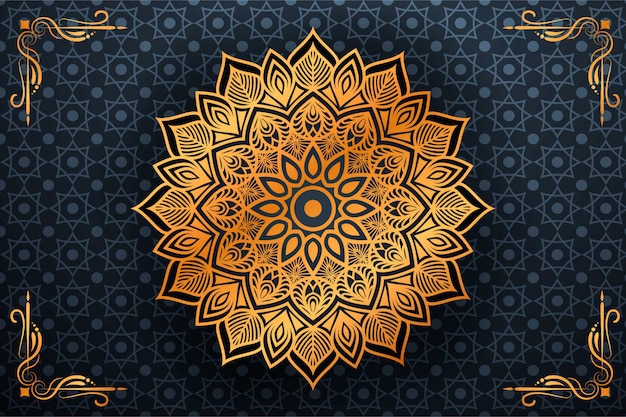 Fondo de elemento étnico decorativo mandala de lujo