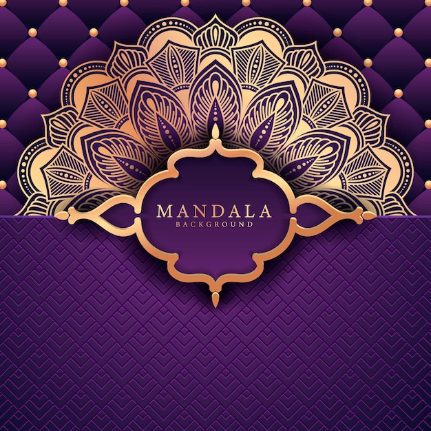 Fondo de elemento étnico decorativo de Mandala de lujo