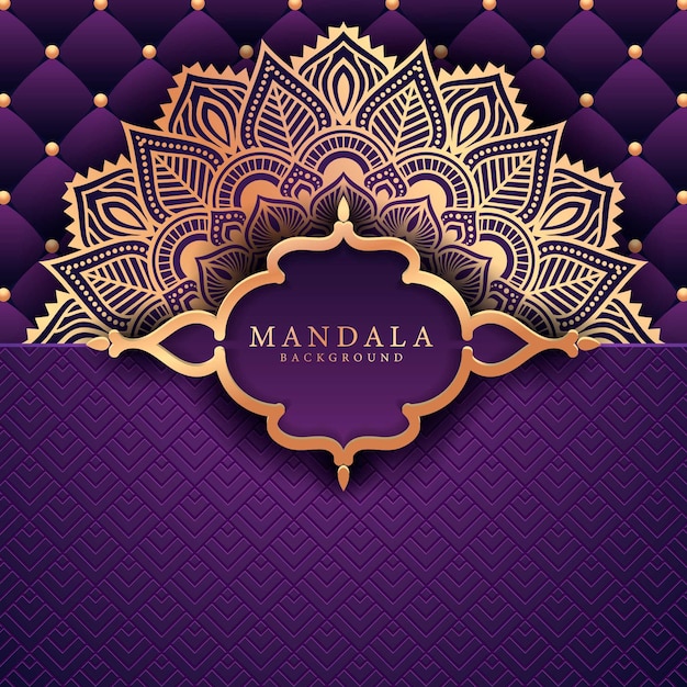 Fondo de elemento étnico decorativo de Mandala de lujo