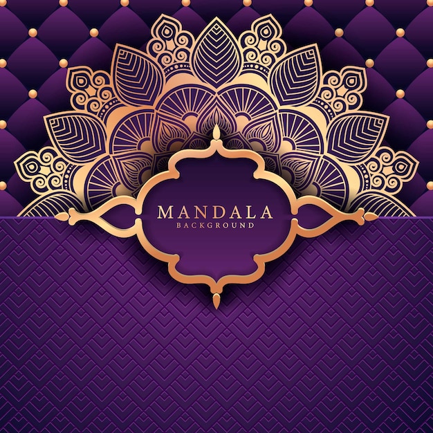 Fondo de elemento étnico decorativo de Mandala de lujo