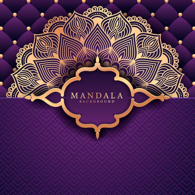 Fondo de elemento étnico decorativo de mandala de lujo