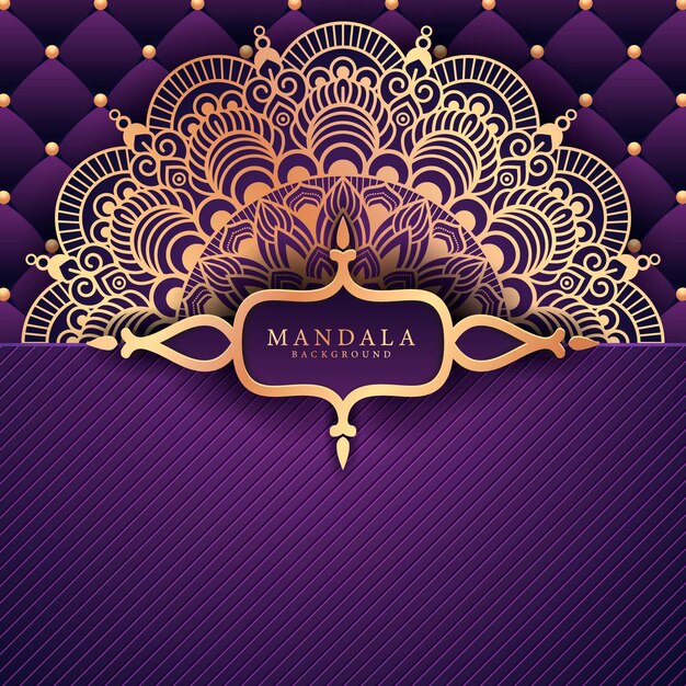 Fondo de elemento étnico decorativo de mandala de lujo