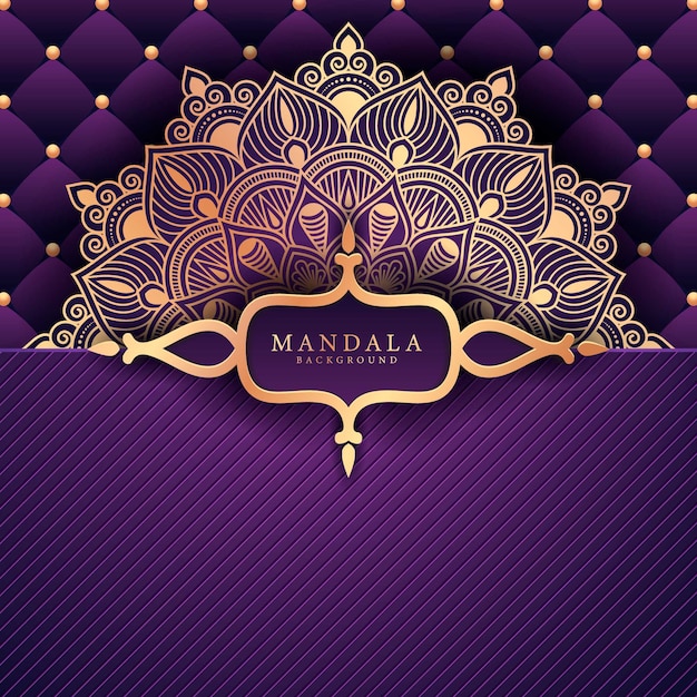 Fondo de elemento étnico decorativo de Mandala de lujo