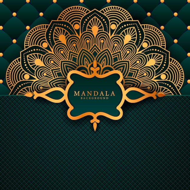 Fondo de elemento étnico decorativo de Mandala de lujo
