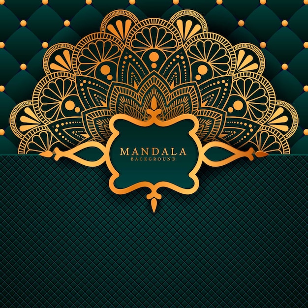Fondo de elemento étnico decorativo de Mandala de lujo