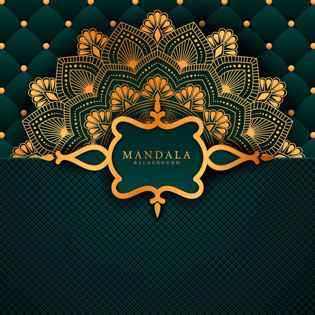 Fondo de elemento étnico decorativo de Mandala de lujo