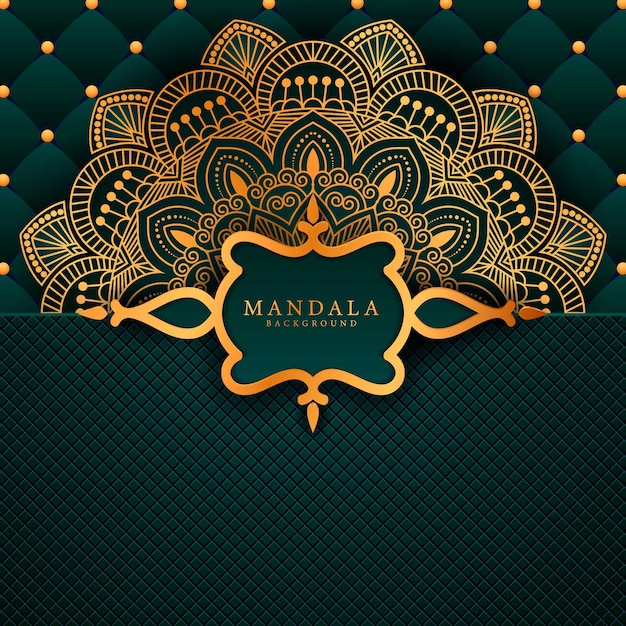 Fondo de elemento étnico decorativo de Mandala de lujo
