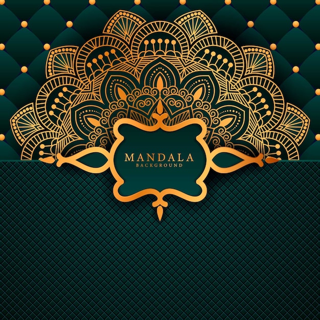 Fondo de elemento étnico decorativo de mandala de lujo