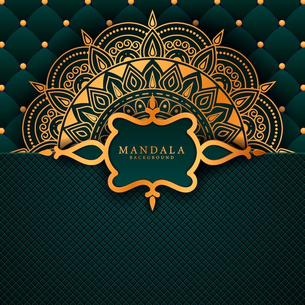 Vector fondo de elemento étnico decorativo de mandala de lujo