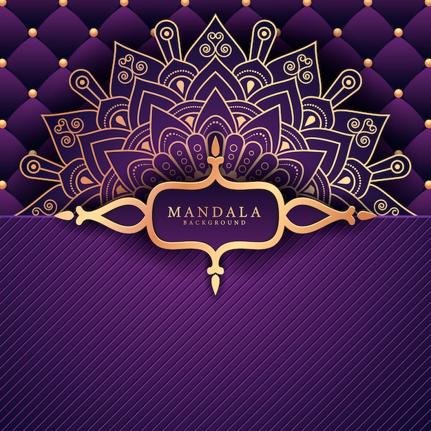 Fondo de elemento étnico decorativo Mandala de lujo