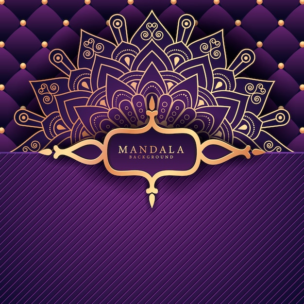 Fondo de elemento étnico decorativo mandala de lujo