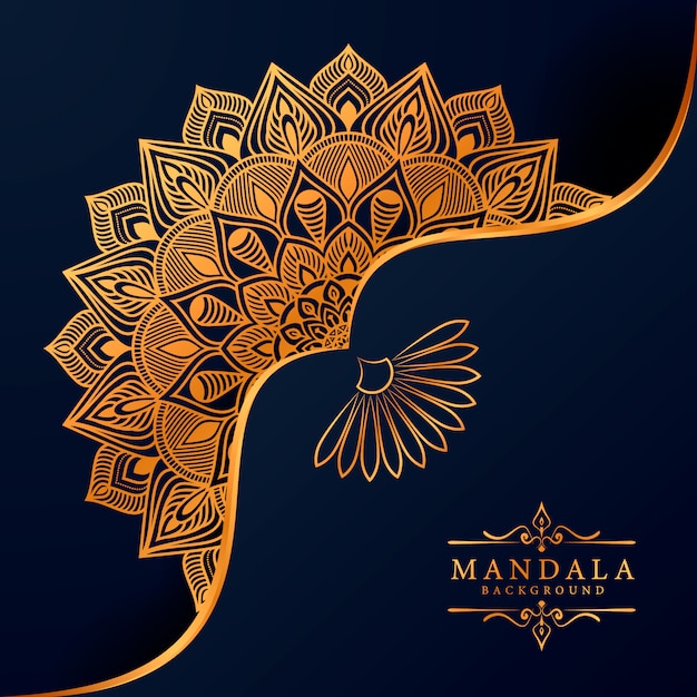 Fondo de elemento étnico decorativo de Mandala de lujo