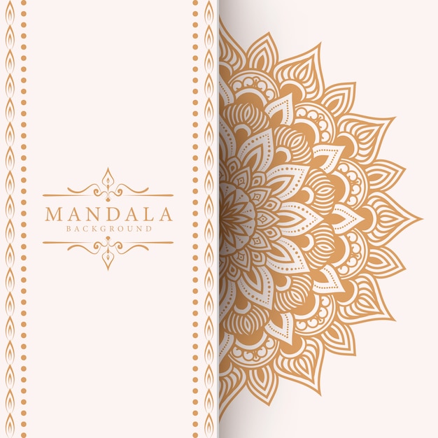 Fondo de elemento étnico decorativo Mandala de lujo