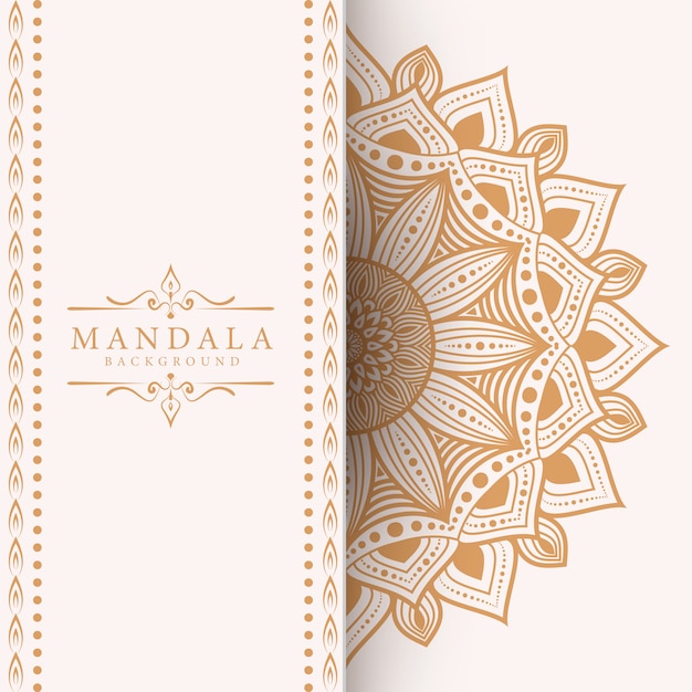 Fondo de elemento étnico decorativo Mandala de lujo