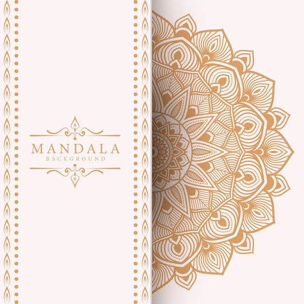 Fondo de elemento étnico decorativo Mandala de lujo