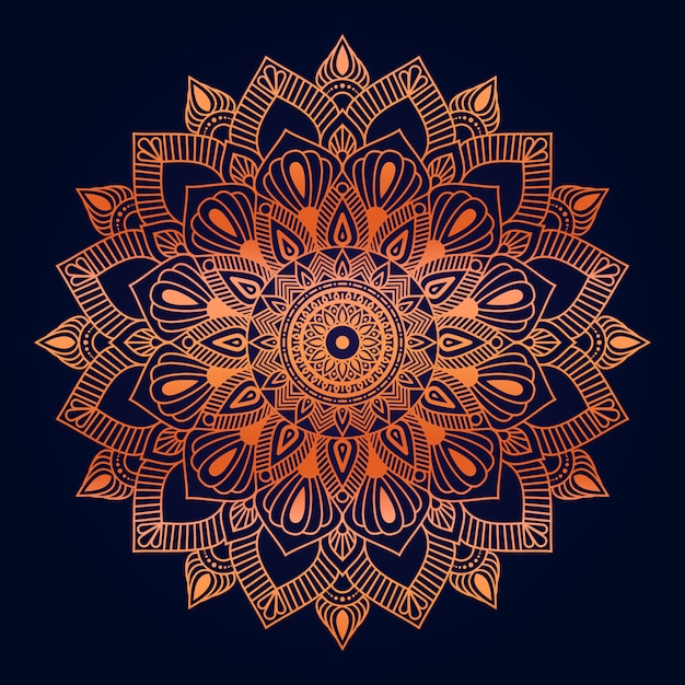Fondo de elemento étnico decorativo de Mandala de lujo