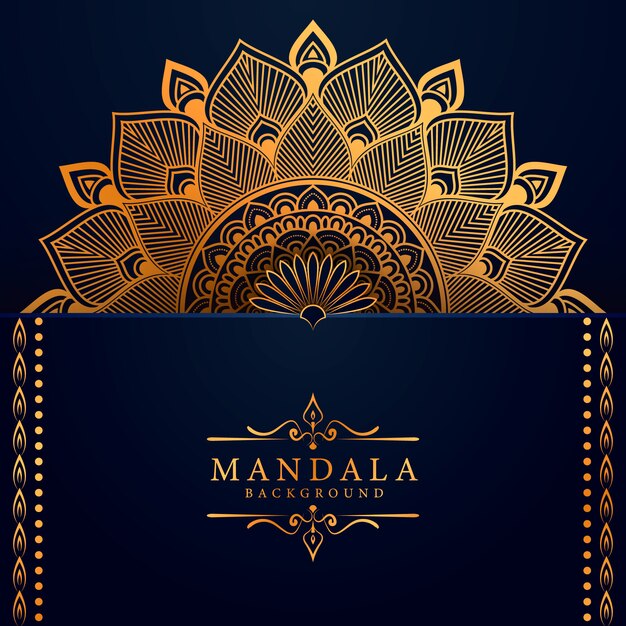 Fondo de elemento étnico decorativo Mandala de lujo