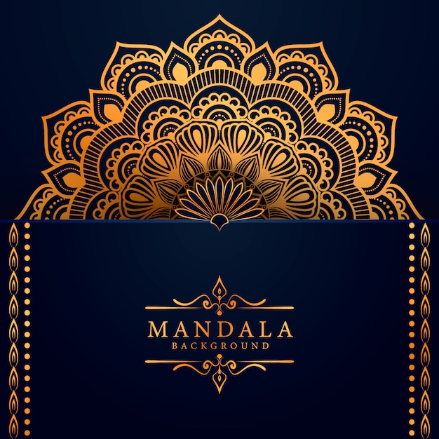 Fondo de elemento étnico decorativo de Mandala de lujo