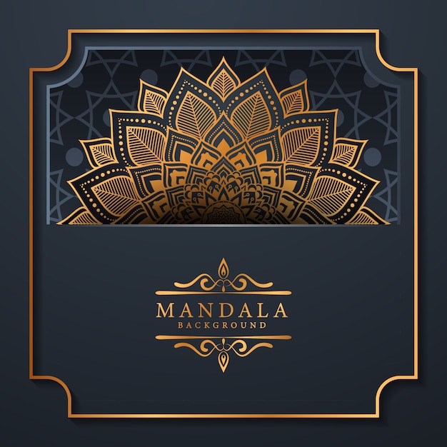 Fondo de elemento étnico decorativo de Mandala de lujo