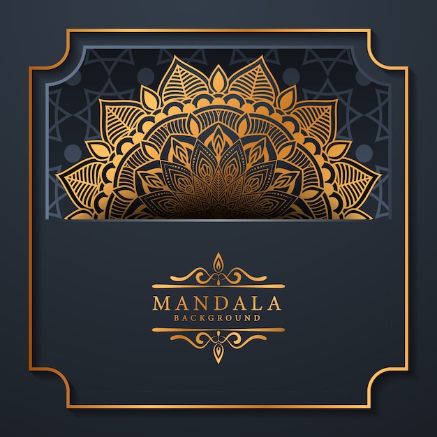 Fondo de elemento étnico decorativo de Mandala de lujo