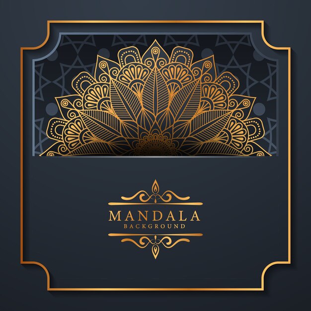 Fondo de elemento étnico decorativo de Mandala de lujo