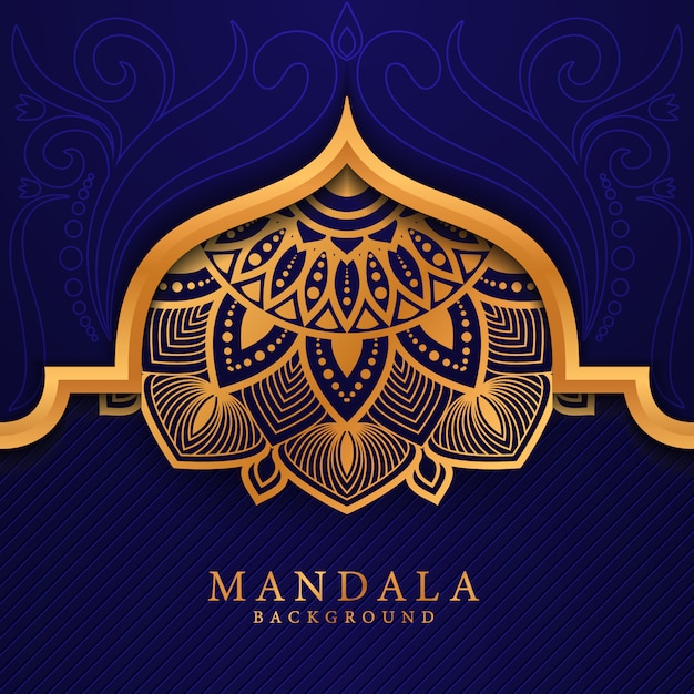 Fondo de elemento étnico decorativo de Mandala de lujo