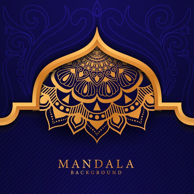 Fondo de elemento étnico decorativo de Mandala de lujo