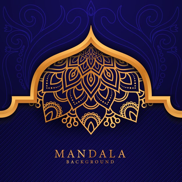 Fondo de elemento étnico decorativo de Mandala de lujo