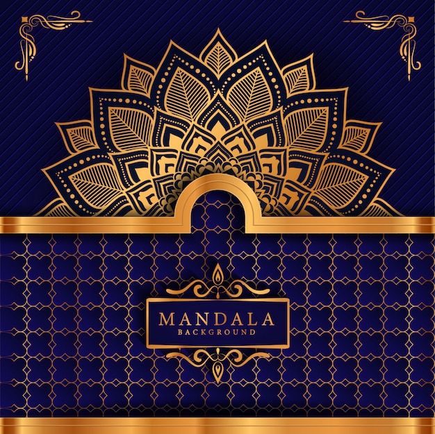 Fondo de elemento étnico decorativo de Mandala de lujo