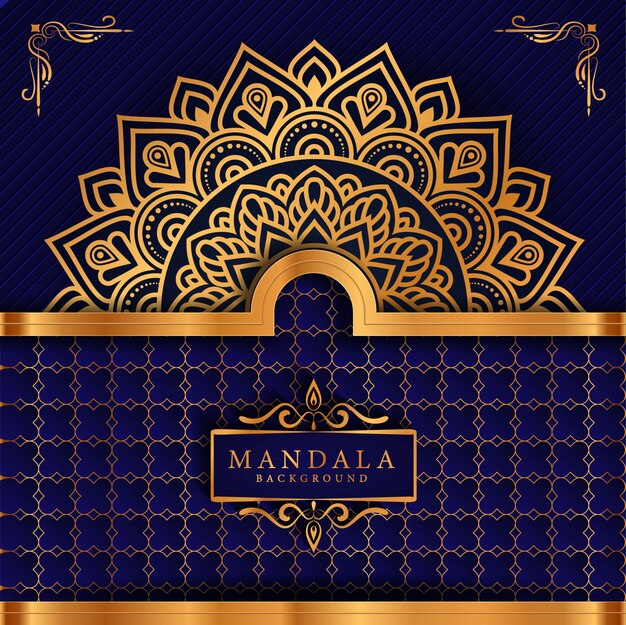 Fondo de elemento étnico decorativo de Mandala de lujo