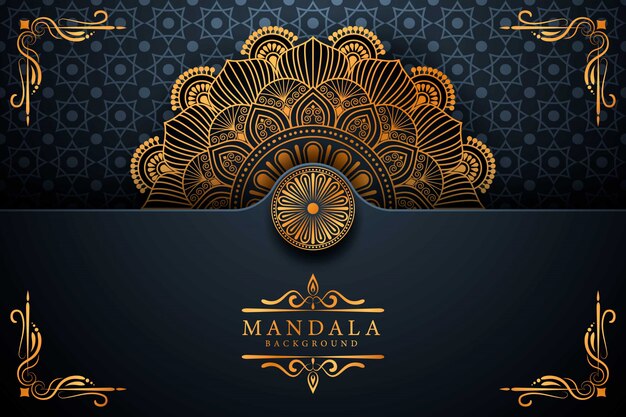 Fondo de elemento étnico decorativo Mandala de lujo