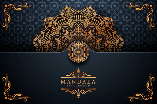 Fondo de elemento étnico decorativo mandala de lujo