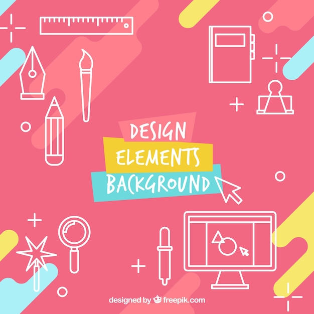 Fondo de elementos de diseño