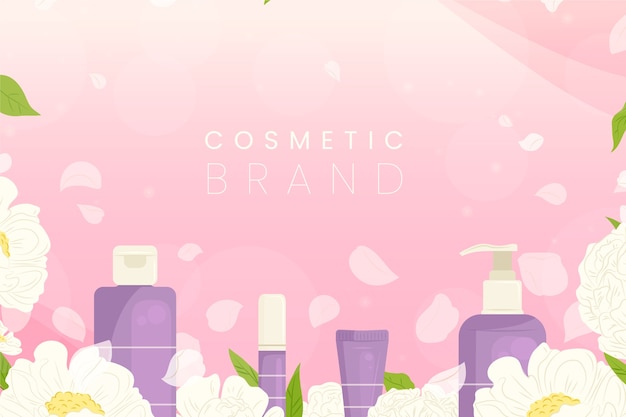Fondo de embalaje plano para cosméticos