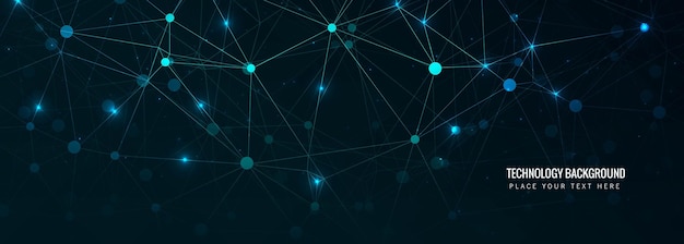 Fondo de encabezado de tecnología abstracta