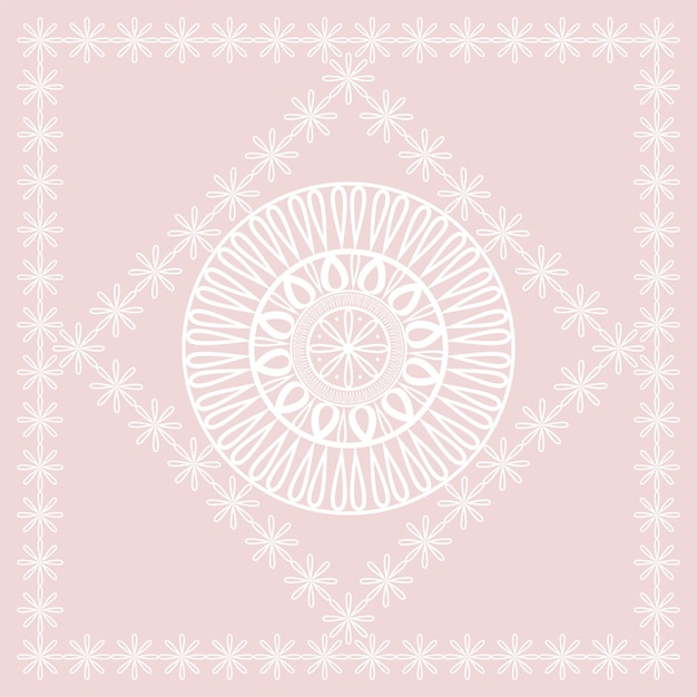 Fondo de encaje blanco sobre rosa