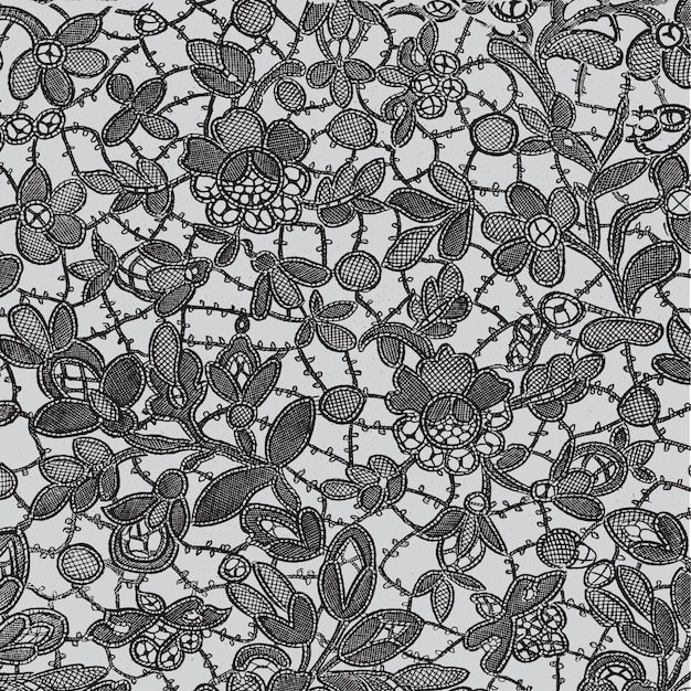 Fondo de encaje, flores ornamentales. Diseño de textura vectorial, lencería y joyería. Su invitación ca
